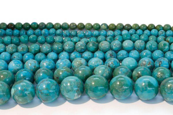 turquoise smooth round beads