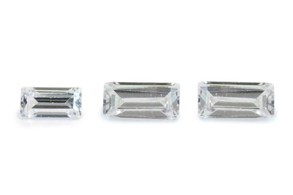 Straight Baguettes White Cubic Zirconia