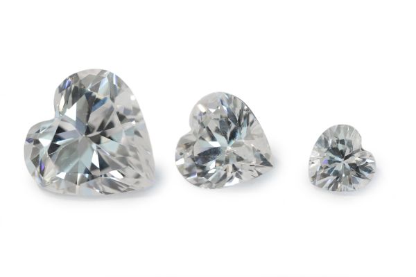 heart White Cubic Zirconia
