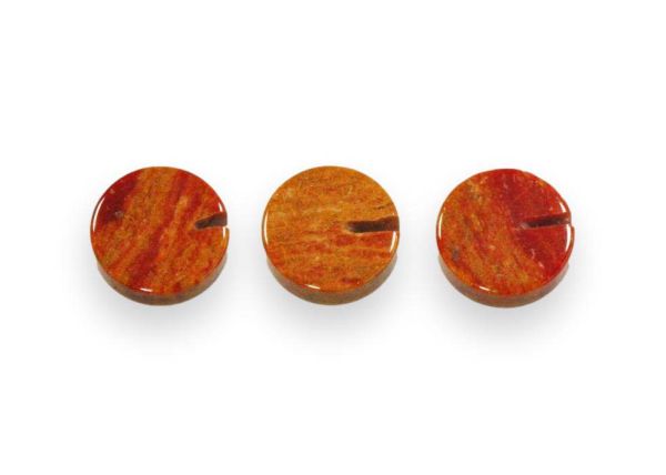 Yellow Jasper Round Slotted Discs - 7mm