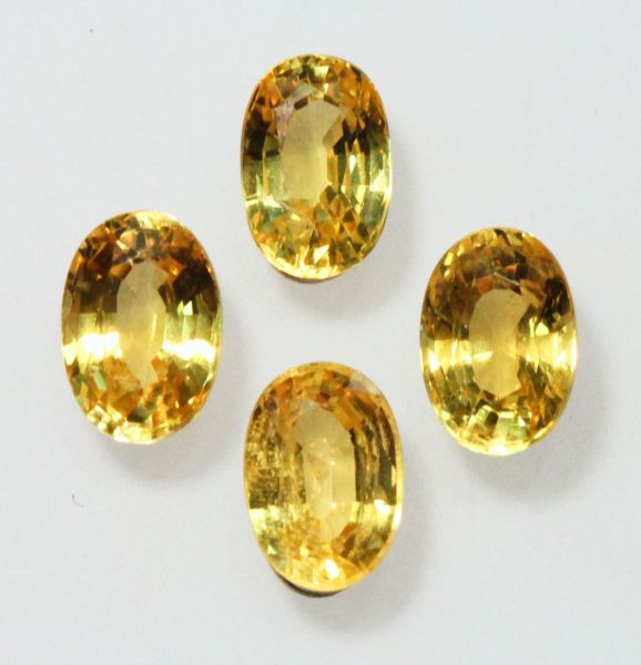 Yellow Sapphire Faceted Ovals - Calibrated 