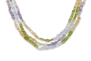 Wholesale Multi-Color Rectangle Gemstone Beads